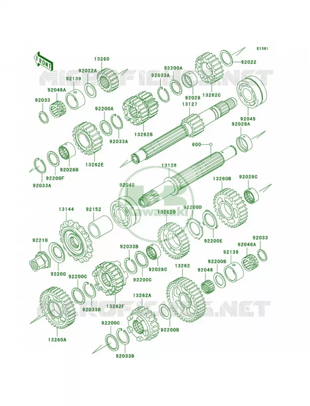Transmission Kawasaki MOTOS 1000 2006 Z1000  ZR1000A6F