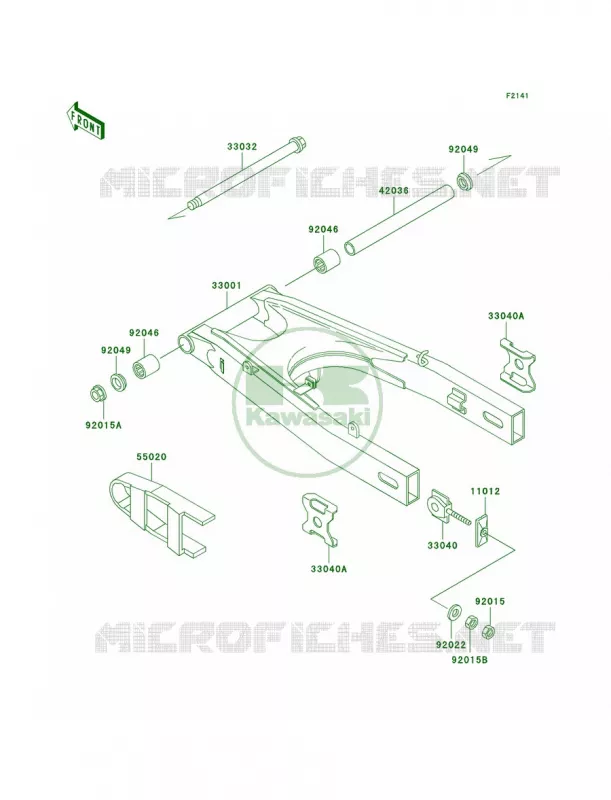 Swingarm Kawasaki MOTOS 500 2005 Ninja 500R  EX500-D12