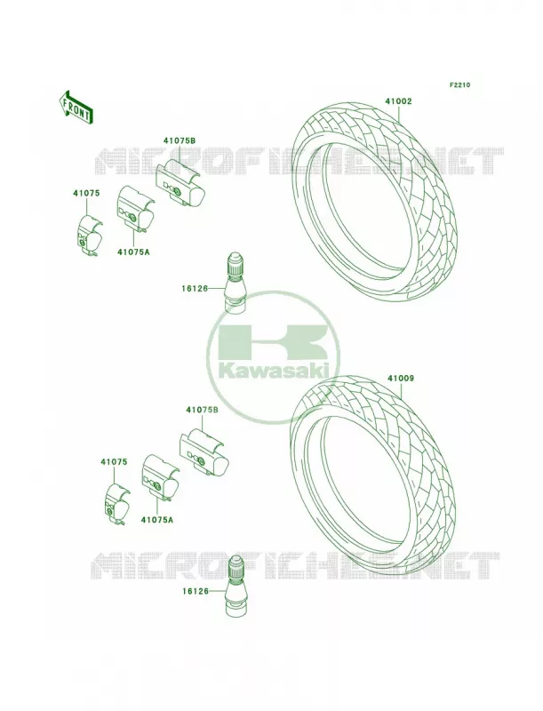 Tires Kawasaki MOTOS 500 2005 Ninja 500R  EX500-D12
