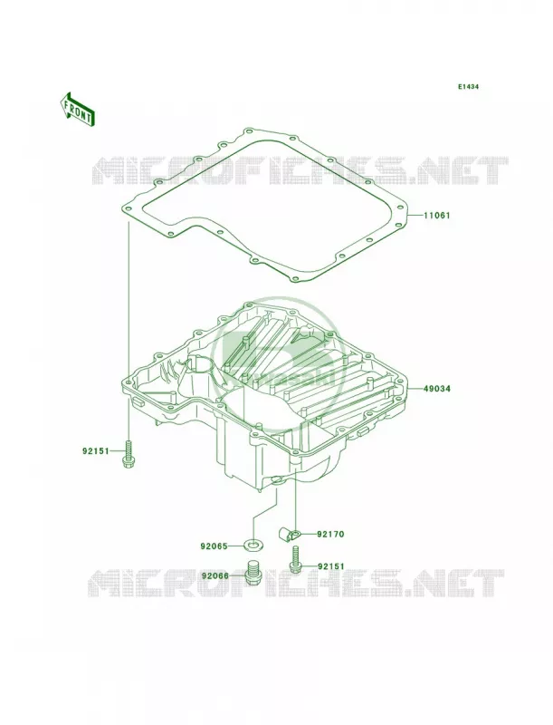 Oil Pan Kawasaki MOTOS 1000 2005 Z1000  ZR1000-A3