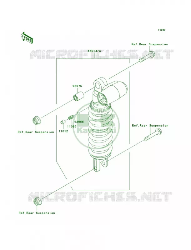 Shock Absorbers Kawasaki MOTOS 1000 2005 Z1000  ZR1000-A3