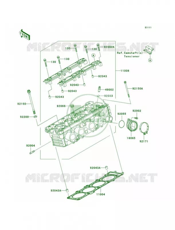 Cylinder Head Kawasaki MOTOS 1000 2005 Z1000   ZR1000-A3H