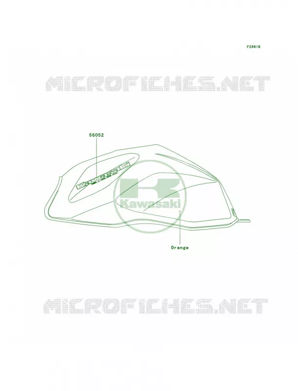 DecalsOrangeA1H Kawasaki MOTOS 1000 2005 Z1000   ZR1000-A3H