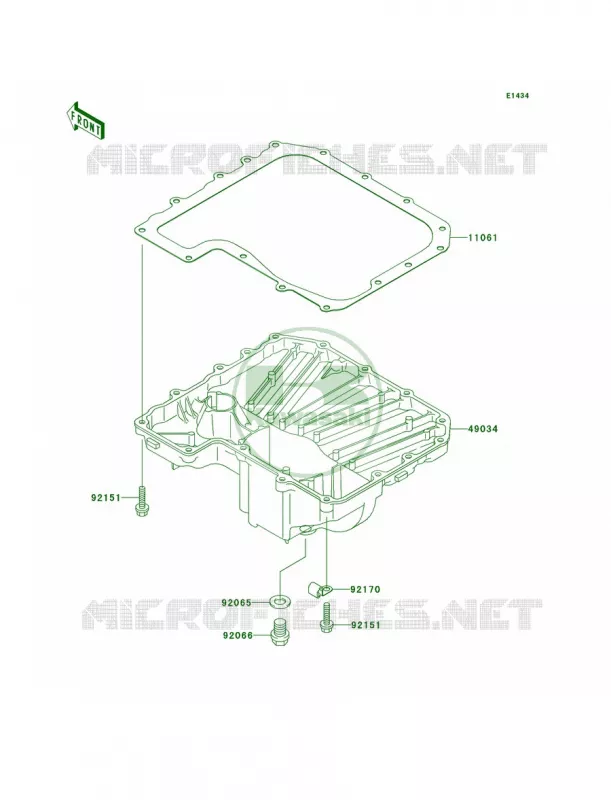 Oil Pan Kawasaki MOTOS 1000 2005 Z1000   ZR1000-A3H