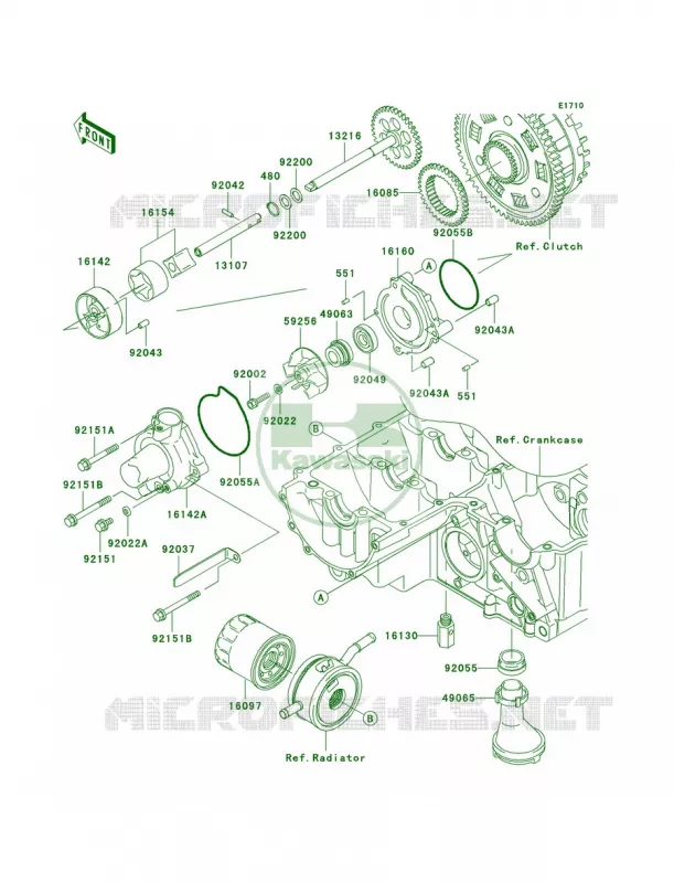 Oil Pump Kawasaki MOTOS 1000 2005 Z1000   ZR1000-A3H