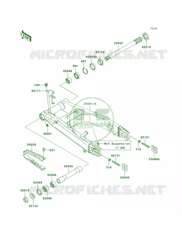 Swingarm Kawasaki MOTOS 1000 2005 Z1000   ZR1000-A3H