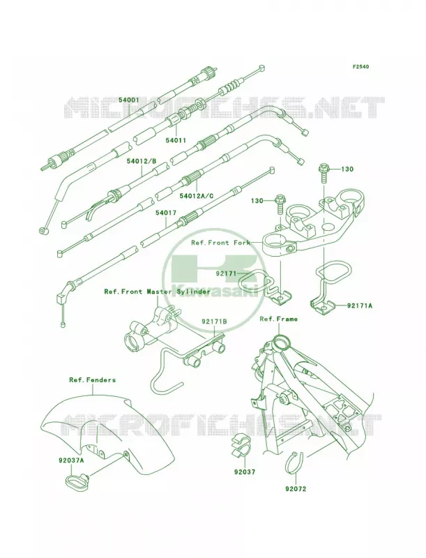 Cables Kawasaki MOTOS 750 2005 ZR-7S  ZR750-H5