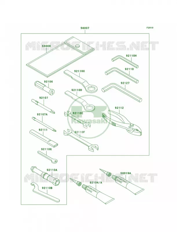 Owner's Tools Kawasaki MOTOS 750 2005 ZR-7S  ZR750-H5