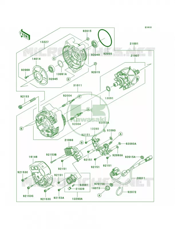Generator Kawasaki MOTOS 1200 2005 ZZR1200  ZX1200-C4
