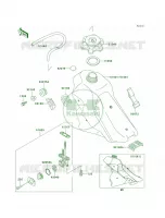 Fuel Tank pour Kawasaki KLX300R 1998