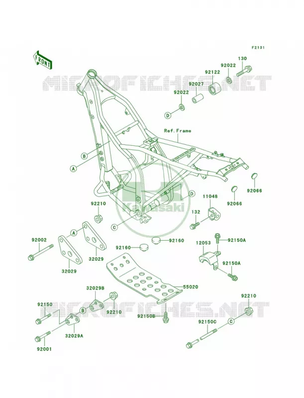 Frame Fittings Kawasaki MOTOS 300 1998 KLX300R  KLX300-A3
