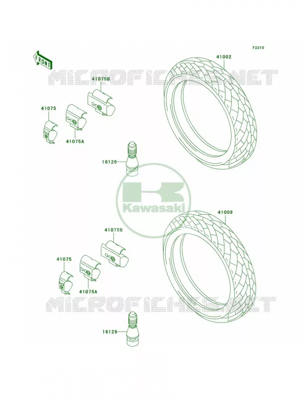 Tires Kawasaki MOTOS 500 2004 Ninja 500R  EX500-D11
