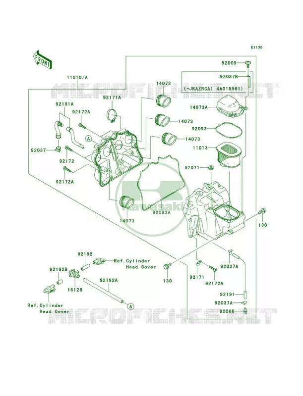 Air Cleaner Kawasaki MOTOS 1000 2004 Z1000  ZR1000-A2