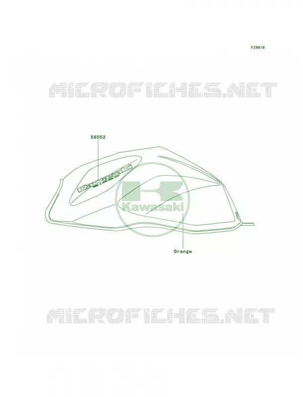 DecalsOrangeA1 Kawasaki MOTOS 1000 2004 Z1000  ZR1000-A2