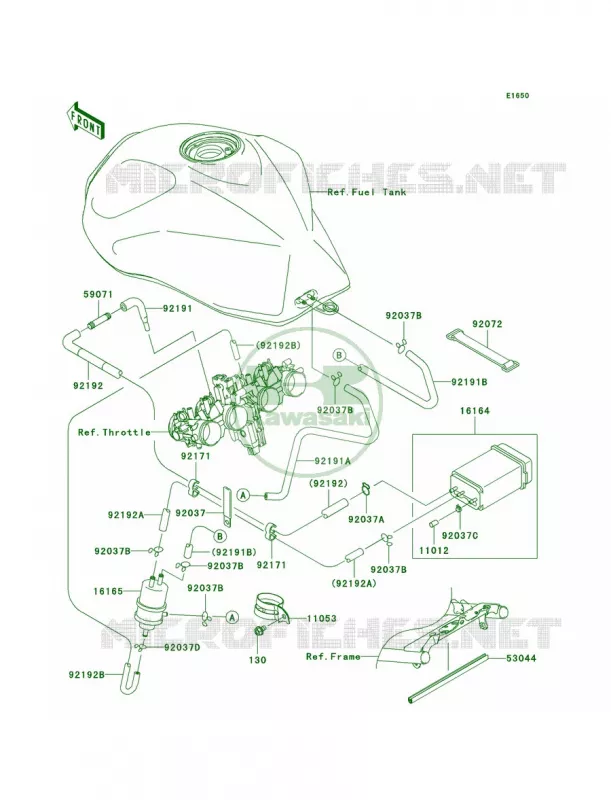Fuel Evaporative SystemCA Kawasaki MOTOS 1000 2004 Z1000  ZR1000-A2