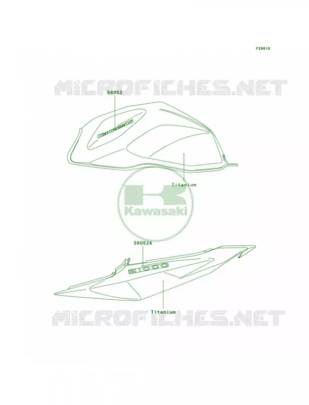 DecalsTitaniumA3H Kawasaki MOTOS 1000 2004 Z1000   ZR1000-A2H
