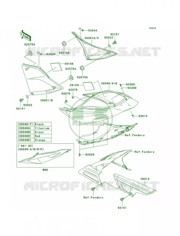 Side CoversChain Cover Kawasaki MOTOS 1000 2004 Z1000   ZR1000-A2H