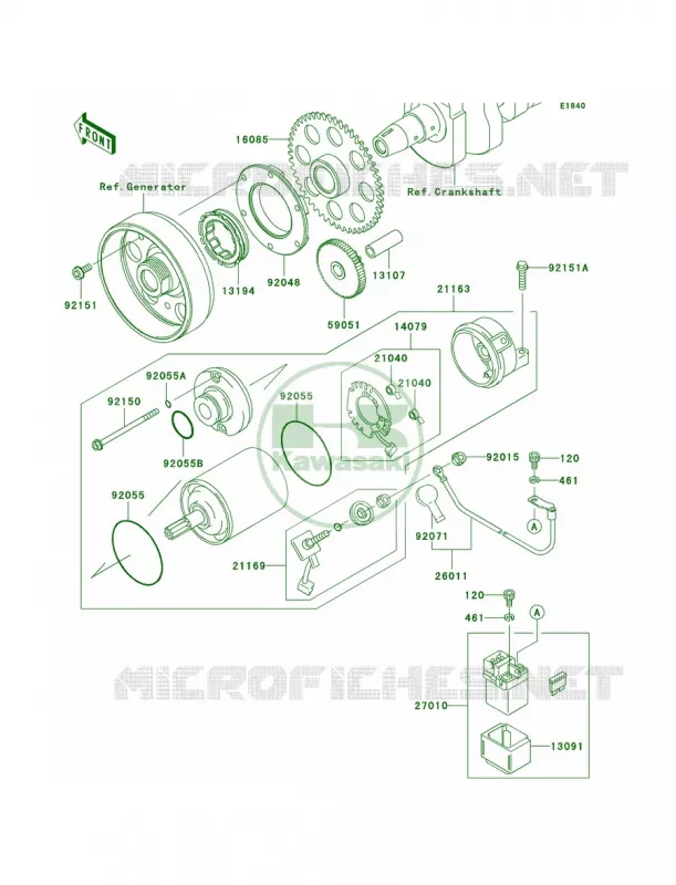 Starter Motor Kawasaki MOTOS 1000 2004 Z1000   ZR1000-A2H