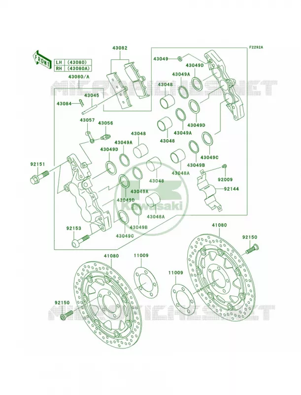 Front BrakeA5 Kawasaki MOTOS 1200 2004 ZRX1200R  ZR1200-A4
