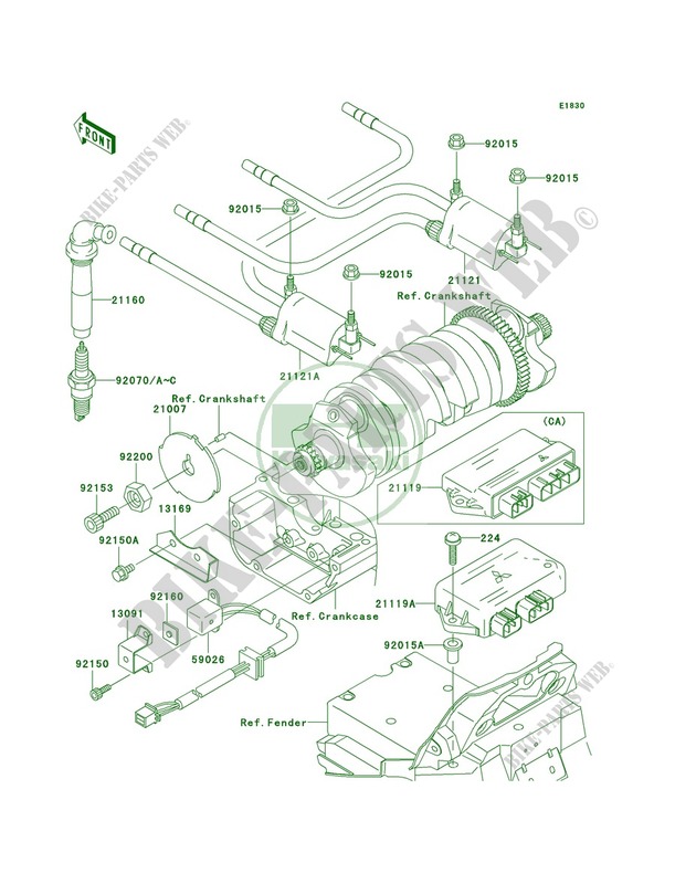 Ignition System pour Kawasaki ZRX1200R 2004
