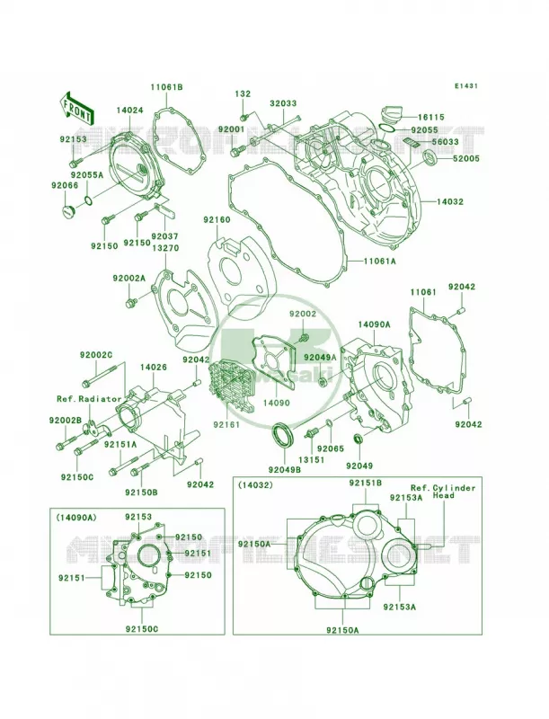 Engine Covers Kawasaki MOTOS 1200 2004 ZZR1200  ZX1200-C3