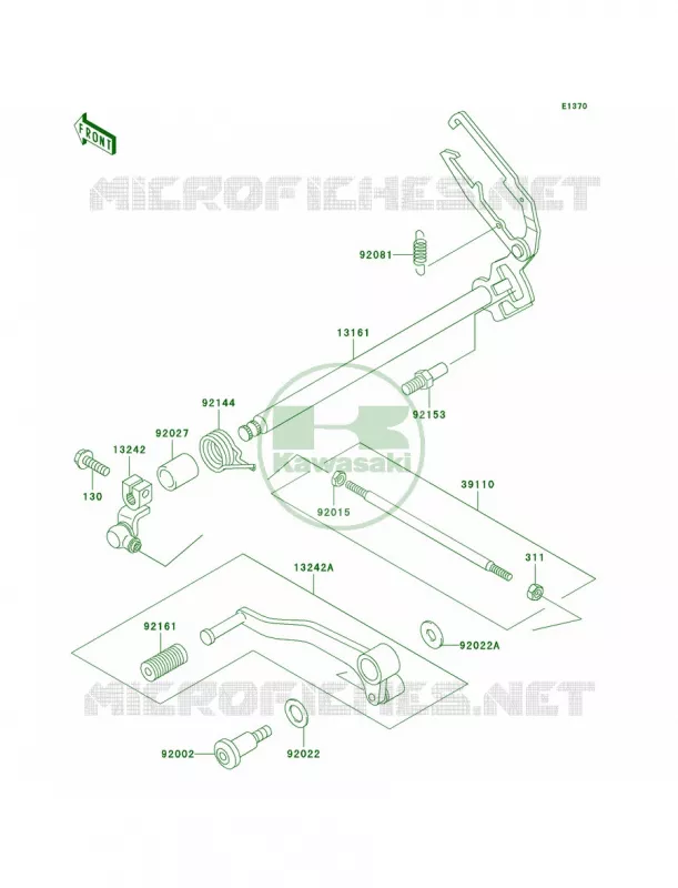 Gear Change Mechanism Kawasaki MOTOS 250 2003 Ninja 250R  EX250-F17