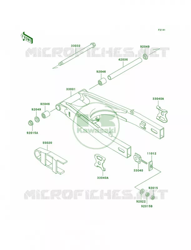 Swingarm Kawasaki MOTOS 500 2003 Ninja 500R  EX500-D10