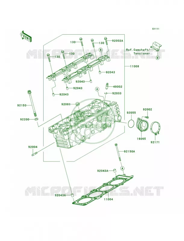 Cylinder Head Kawasaki MOTOS 1000 2003 Z1000  ZR1000-A1