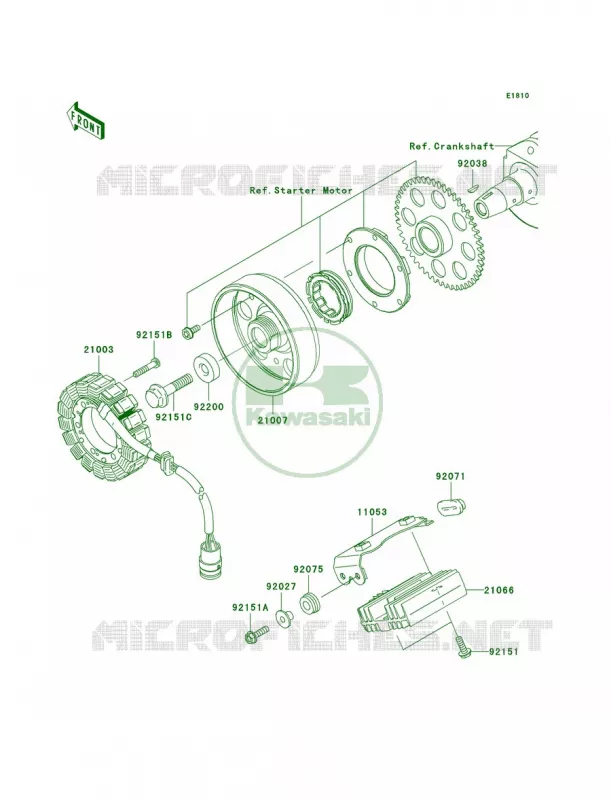 Generator Kawasaki MOTOS 1000 2003 Z1000  ZR1000-A1