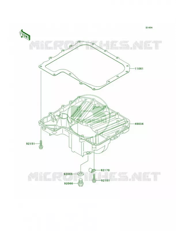 Oil Pan Kawasaki MOTOS 1000 2003 Z1000  ZR1000-A1