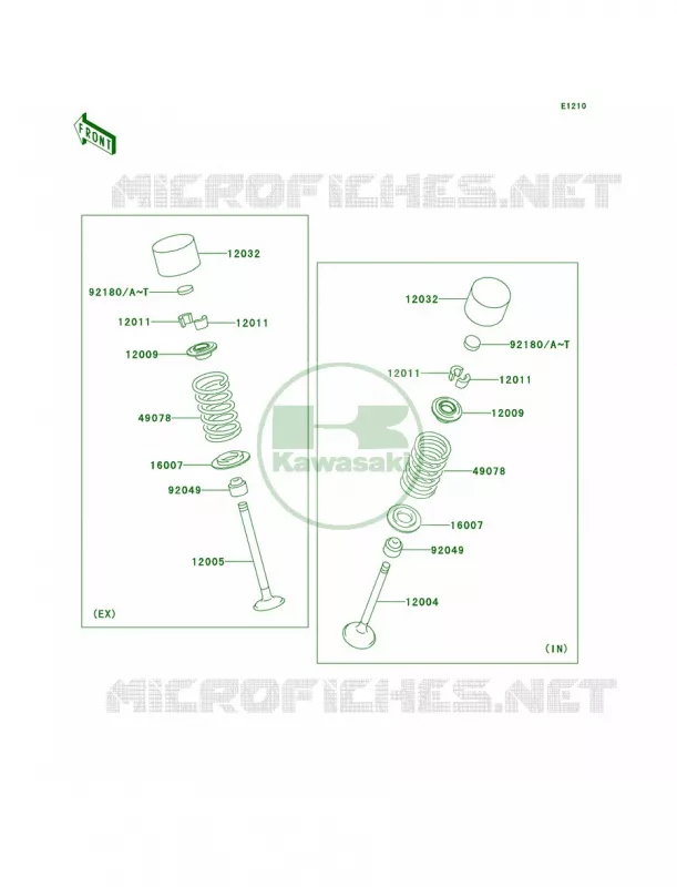 Valves Kawasaki MOTOS 1000 2003 Z1000  ZR1000-A1