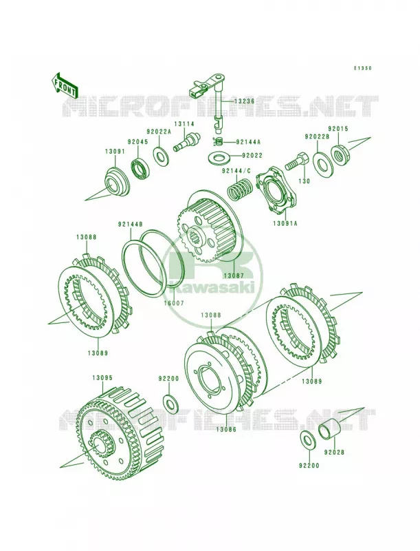 Clutch Kawasaki MOTOS 200 1997 KDX200  KDX200-H3