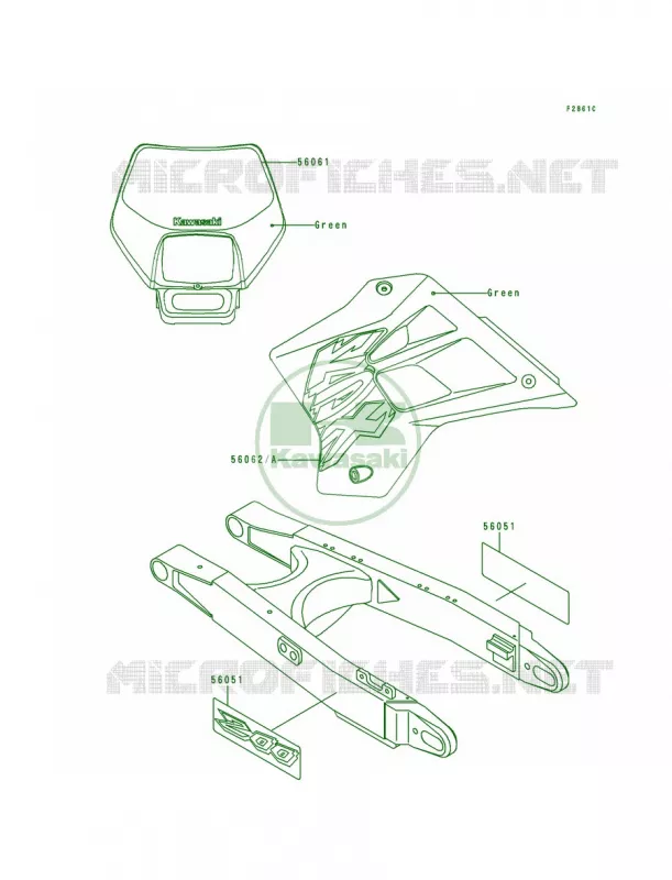 DecalsKDX200-H4 Kawasaki MOTOS 200 1997 KDX200  KDX200-H3