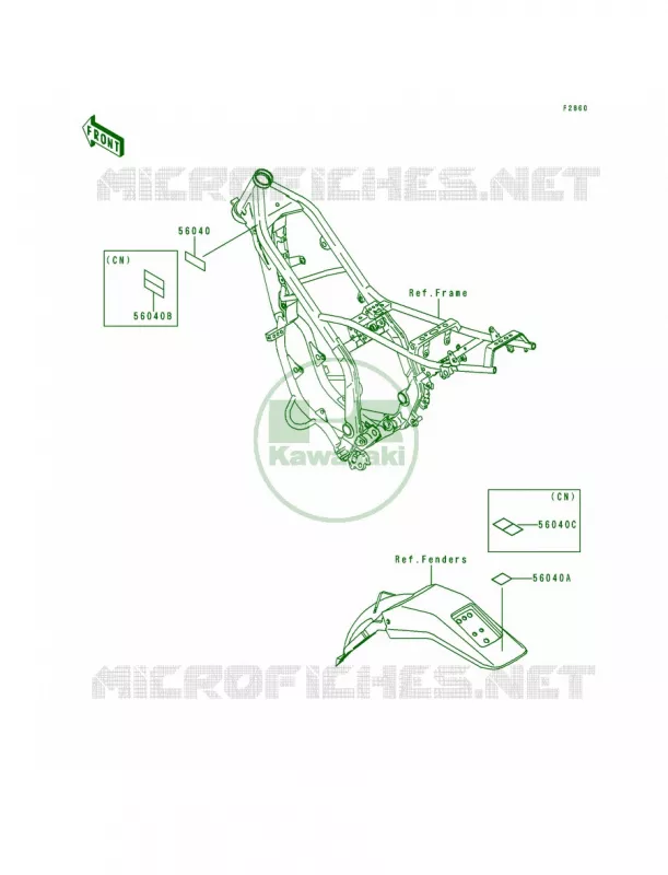 Labels Kawasaki MOTOS 200 1997 KDX200  KDX200-H3