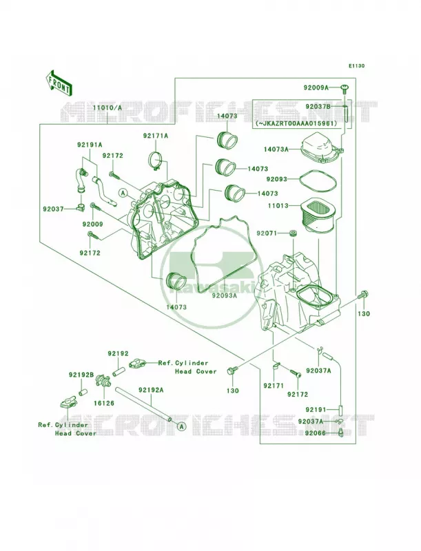 Air Cleaner Kawasaki MOTOS 1000 2003 Z1000   ZR1000-A1H