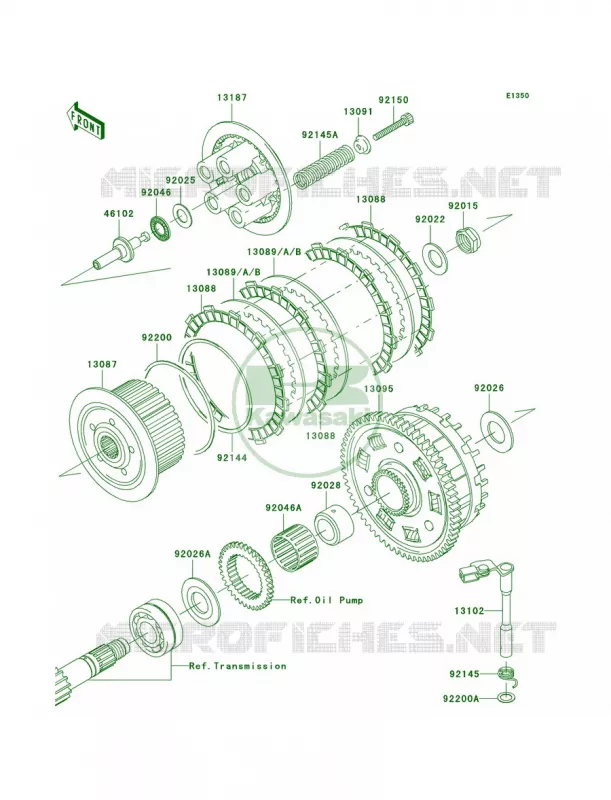 Clutch Kawasaki MOTOS 1000 2003 Z1000   ZR1000-A1H