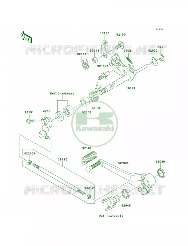 Gear Change Mechanism Kawasaki MOTOS 1000 2003 Z1000   ZR1000-A1H