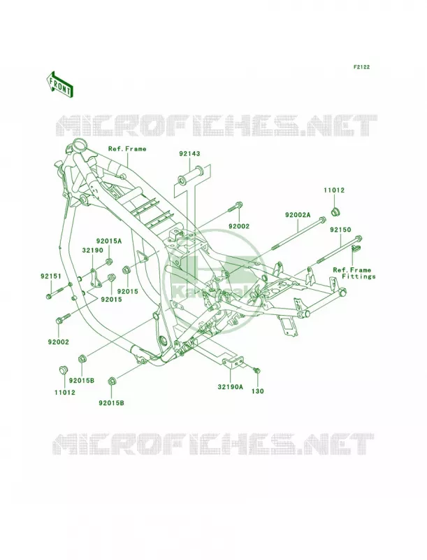 Engine Mount Kawasaki MOTOS 1200 2003 ZRX1200R  ZR1200-A3