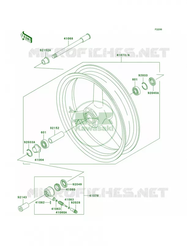 Front Wheel Kawasaki MOTOS 750 2003 ZR-7S  ZR750-H3