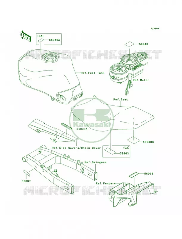 LabelsH3CAUS Kawasaki MOTOS 750 2003 ZR-7S  ZR750-H3
