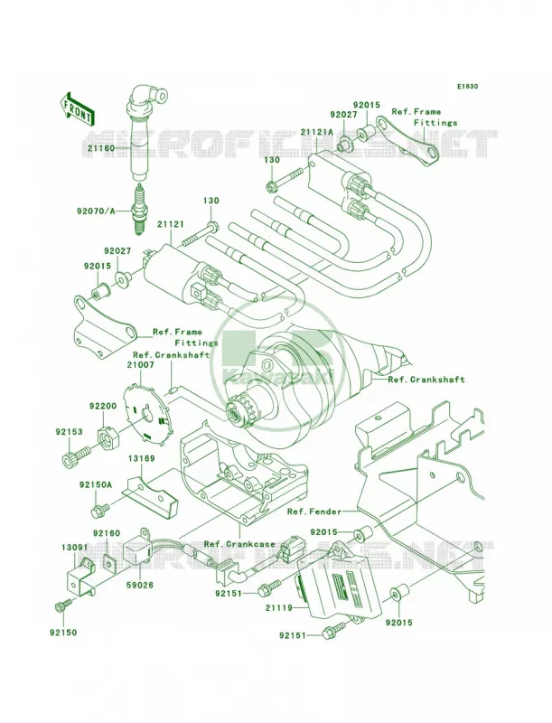 Ignition System Kawasaki MOTOS 1200 2003 ZZR1200  ZX1200-C2