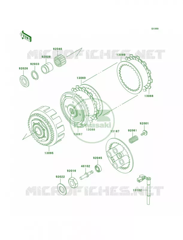 Clutch Kawasaki MOTOS 250 2002 Ninja 250R  EX250-F16