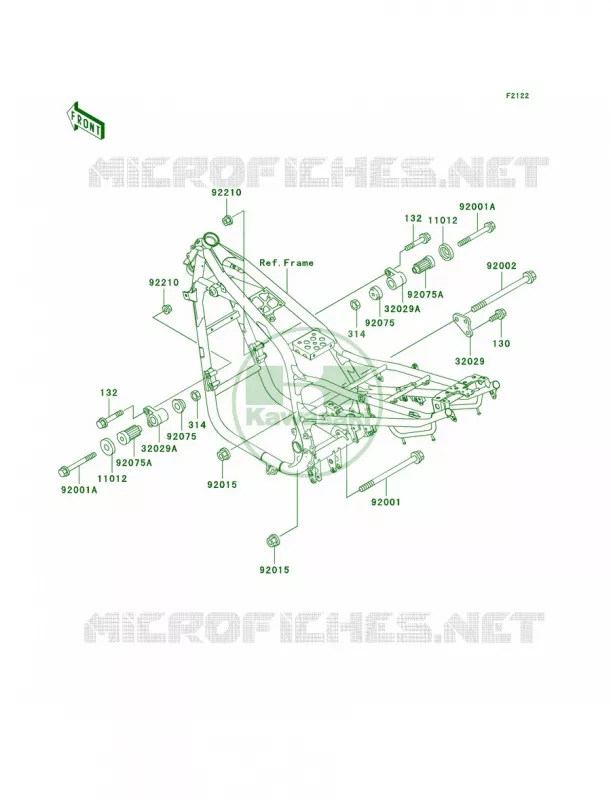 Engine Mount Kawasaki MOTOS 750 2002 ZR-7S  ZR750-H2
