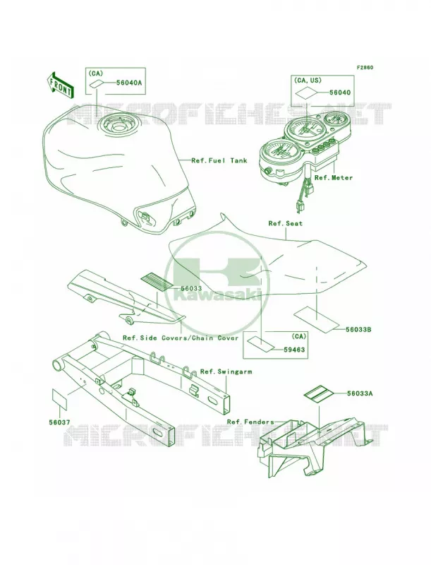 LabelsH1H2 Kawasaki MOTOS 750 2002 ZR-7S  ZR750-H2
