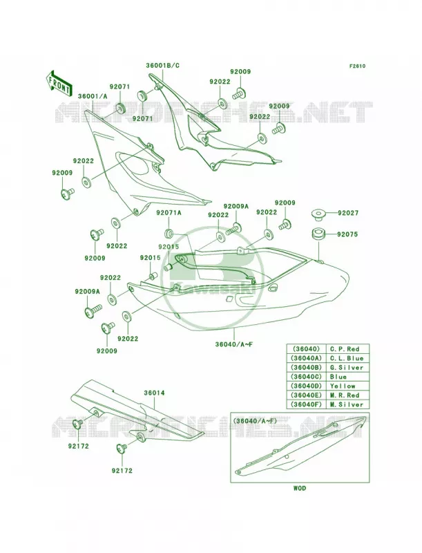 Side CoversChain Cover Kawasaki MOTOS 750 2002 ZR-7S  ZR750-H2