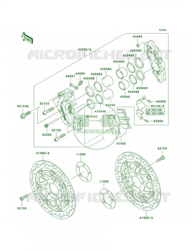Front Brake Kawasaki MOTOS 1200 2002 ZZR1200  ZX1200-C1