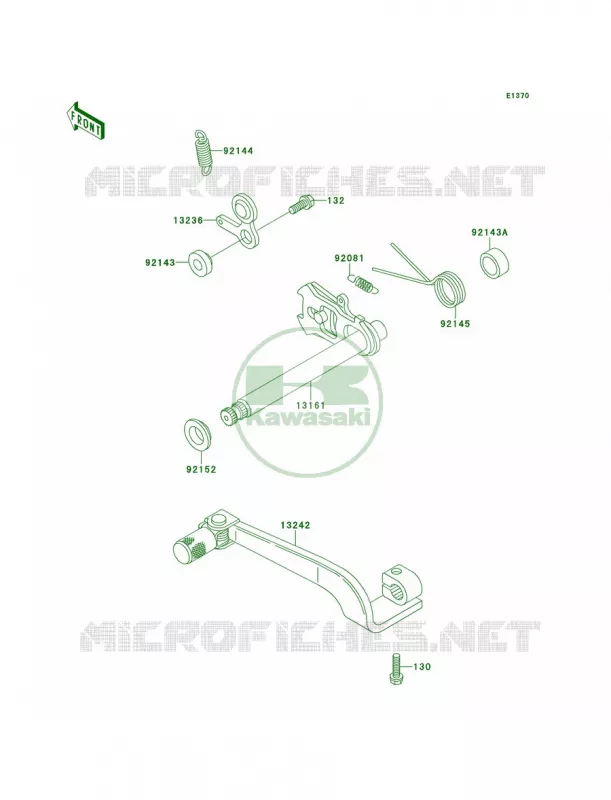 Gear Change Mechanism Kawasaki MOTOS 220 1997 KDX220R  KDX220-A4
