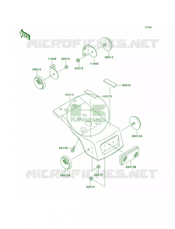 Reflectors Kawasaki MOTOS 220 1997 KDX220R  KDX220-A4