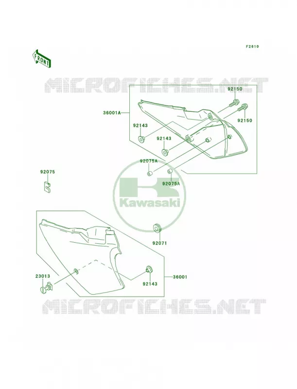 Side CoversChain Cover Kawasaki MOTOS 220 1997 KDX220R  KDX220-A4