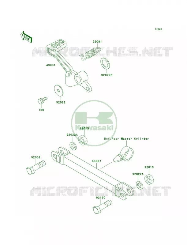 Brake PedalTorque Link Kawasaki MOTOS 250 2001 Ninja 250R  EX250-F15